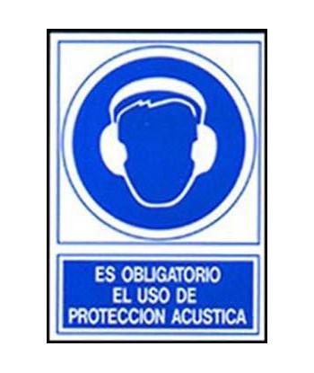 CARTEL USO PROTECCION ACUSTICA 45x30
