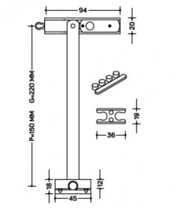 Compas inox 220 mm A